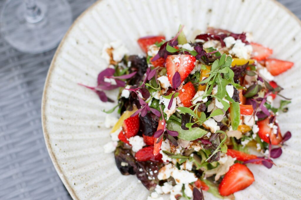 Strawberry and feta salad