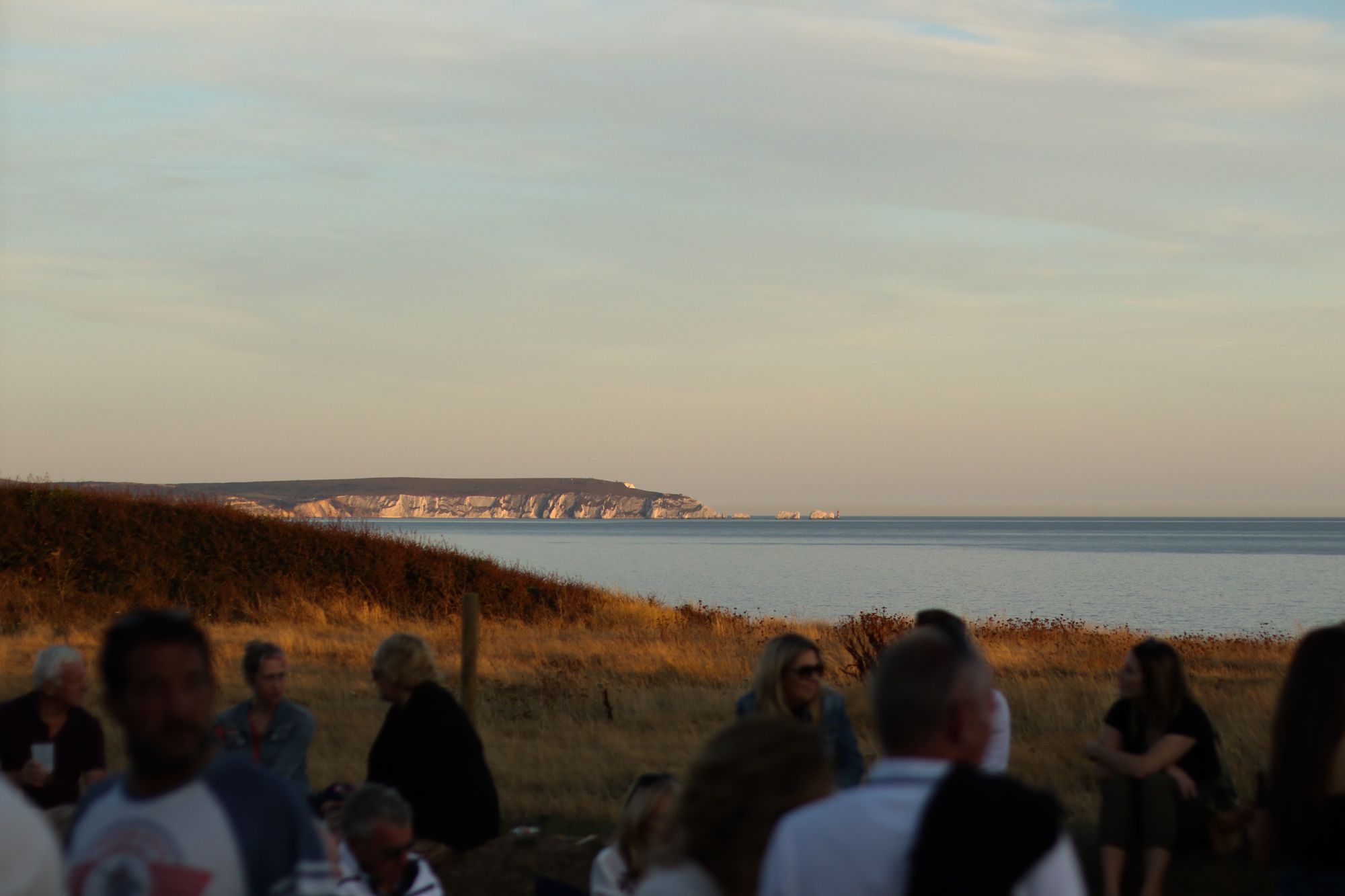Sunset over Christchurch Bay from the terrace at The Cliff House